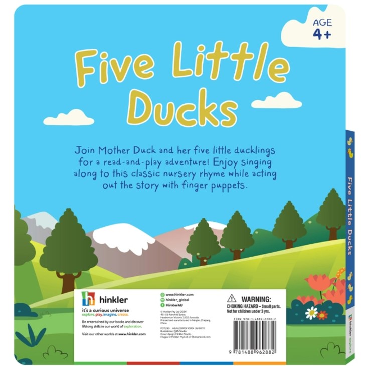 "Hinkler" - Finger Puppet Book - Five Little Ducks