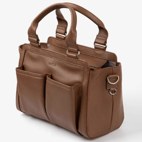"VANCHI" - Amelia Convertible Pram Caddy - Pebbled Tan