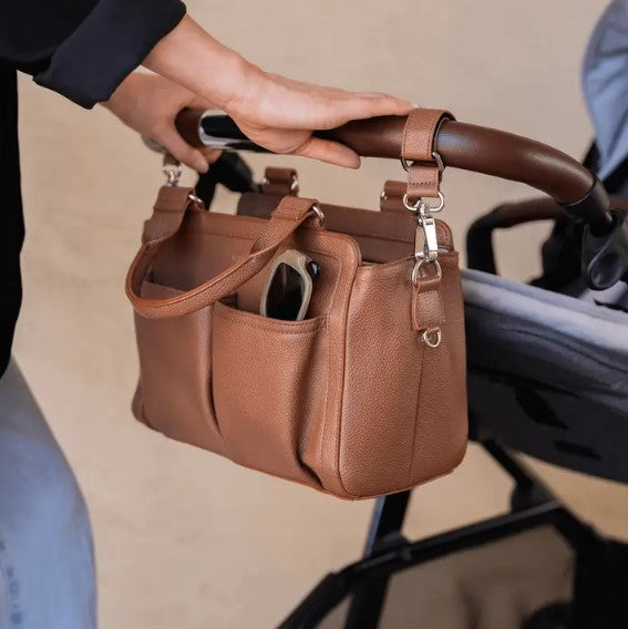 "VANCHI" - Amelia Convertible Pram Caddy - Pebbled Tan