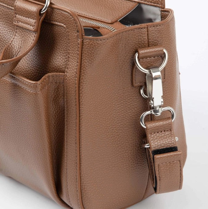 "VANCHI" - Amelia Convertible Pram Caddy - Pebbled Tan