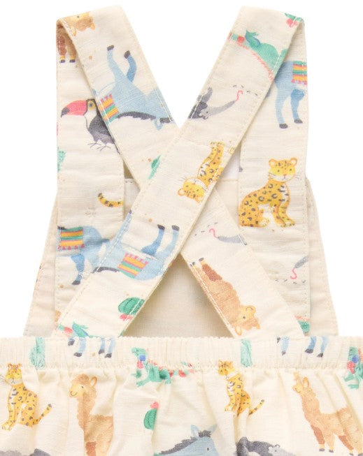 "Purebaby" - Animal Fiesta Short Overalls