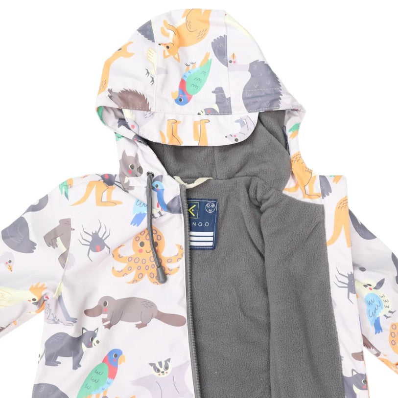 "Korango" - Rainsuit - Australian Animals (Grey)