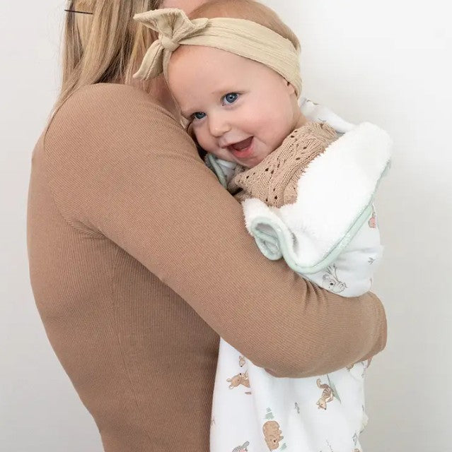 "The Living Textiles Company" - Jersey/Sherpa Pram Blanket - Australiana
