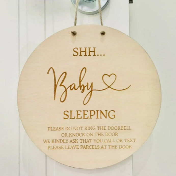 "Timber Tinkers" - Baby Sleeping Hanging Sign