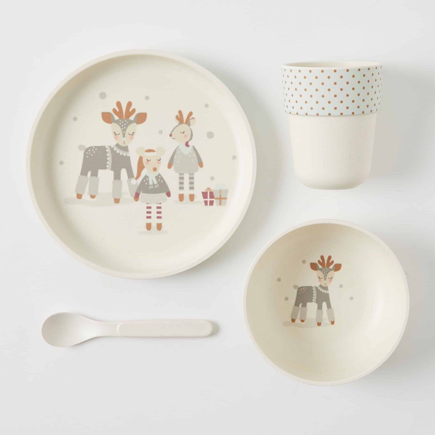 "Christmas" - Bamboo 4 Piece Dinner Set
