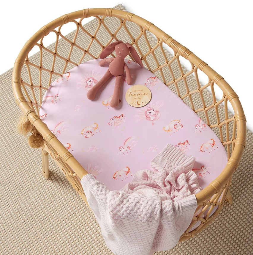 "Snuggle Hunny Kids" - Fitted Bassinet Sheet/Change Pad Cover