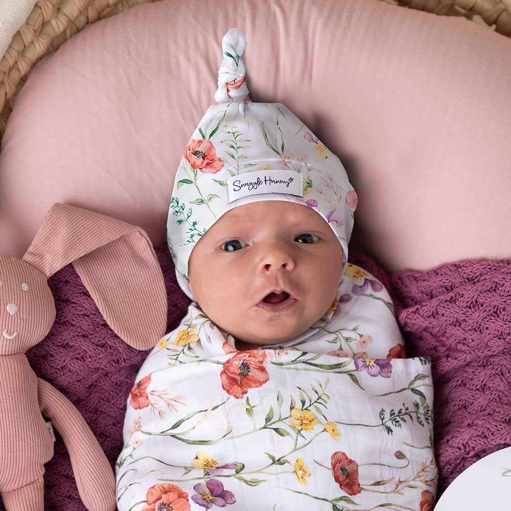 "Snuggle Hunny" - Knotted Baby Beanie