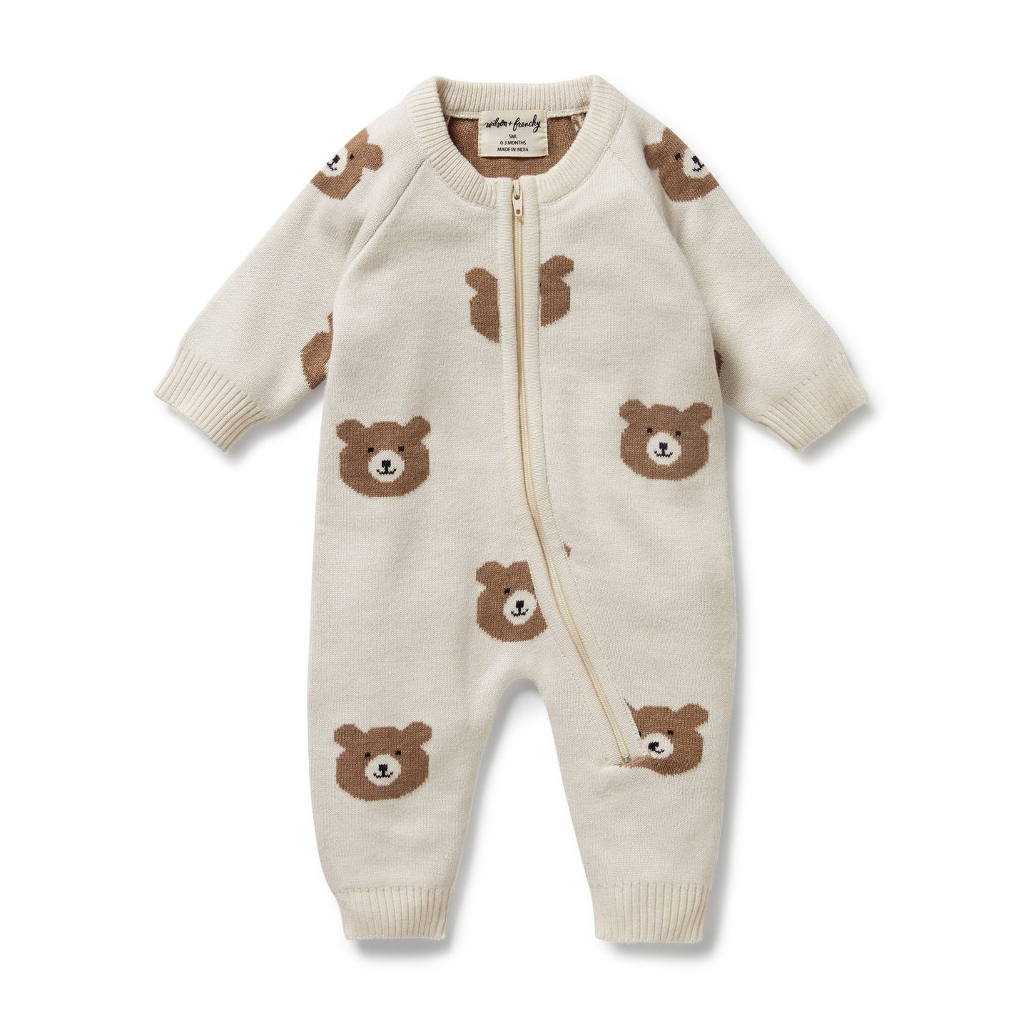 "Wilson & Frenchy" - Beary Cute - Knitted Jacquard Growsuit