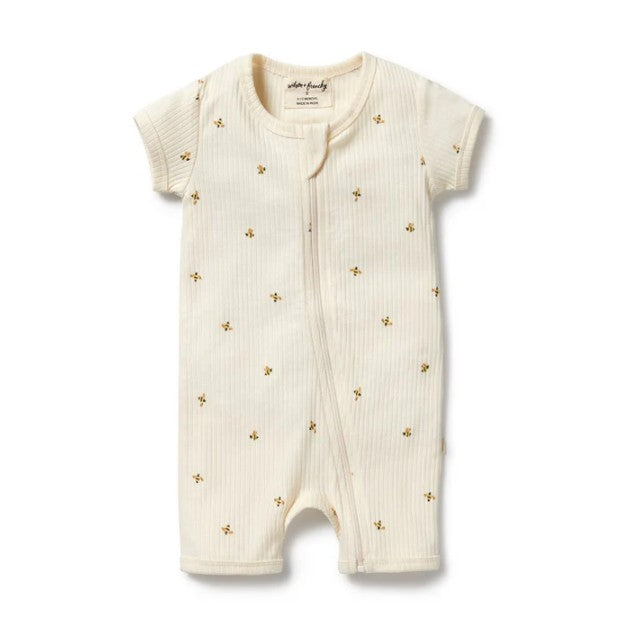 "Wilson & Frenchy" - Organic Boyleg Zipsuit - Bee Mine