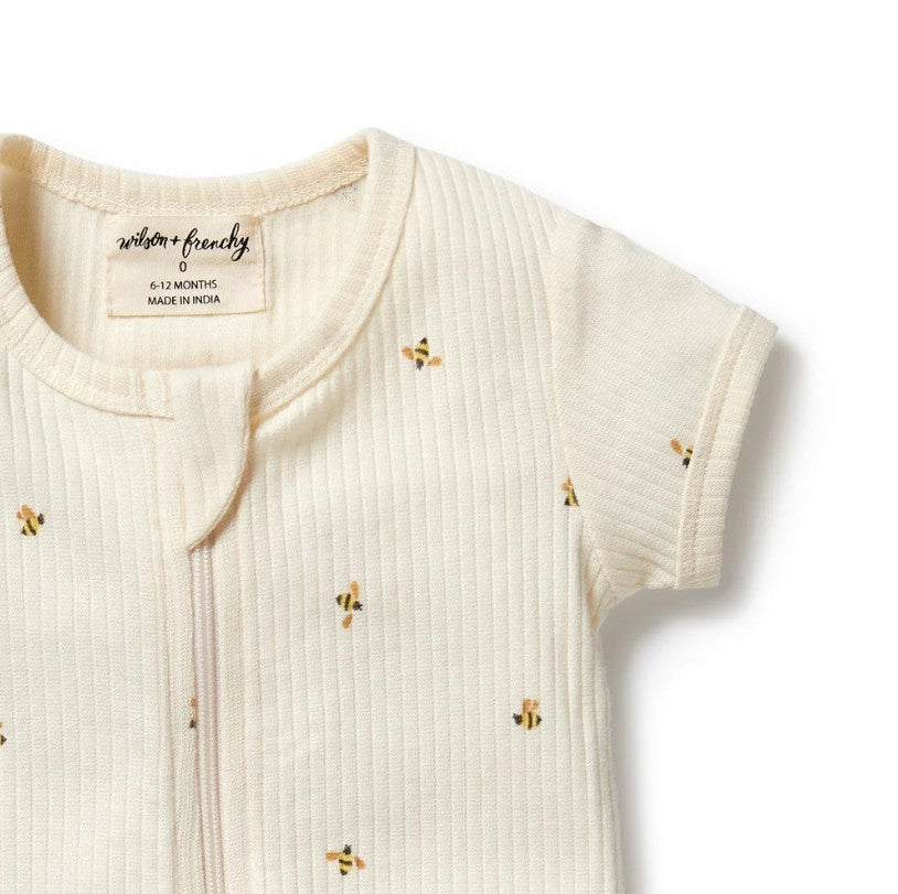 "Wilson & Frenchy" - Organic Boyleg Zipsuit - Bee Mine