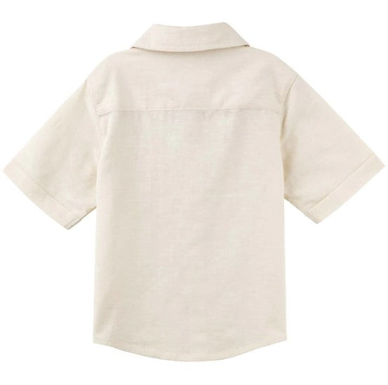 "Designer Kidz" - Benji Button Shirt - Oat