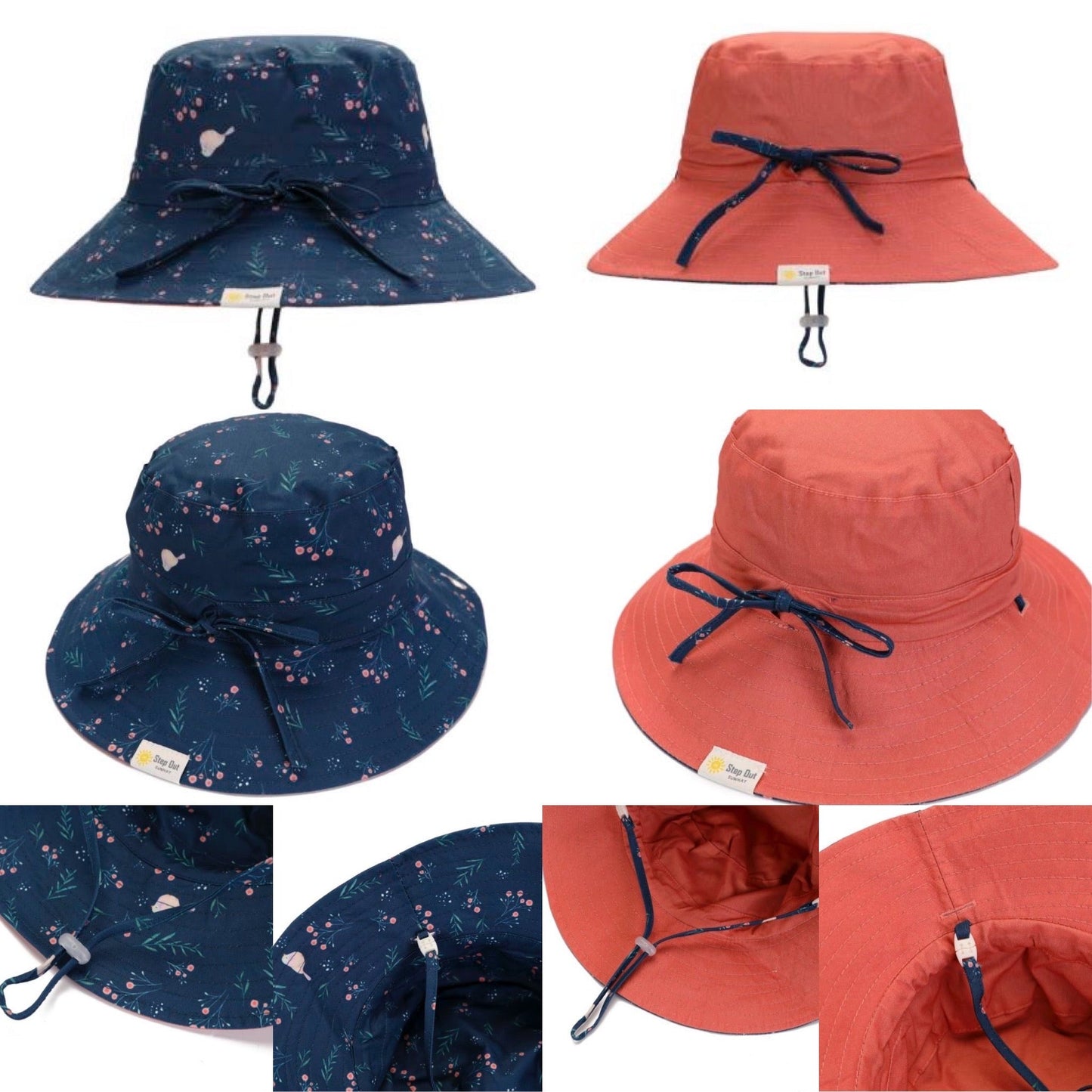 "Step Out Sunhat" - Reversible Sunhat