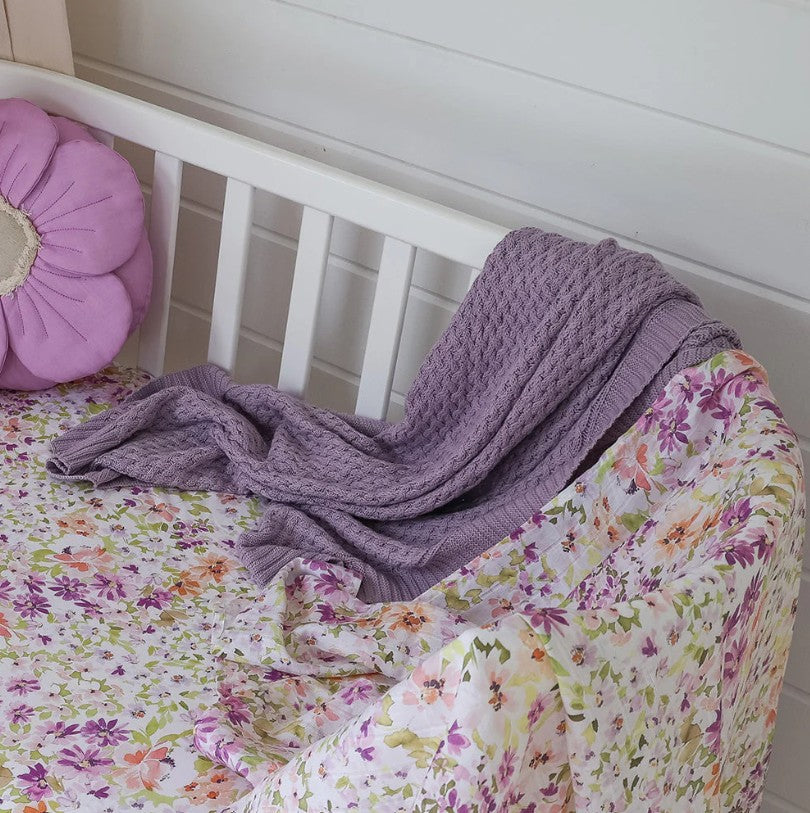 "Snuggle Hunny" - Diamond Knit Baby Blanket