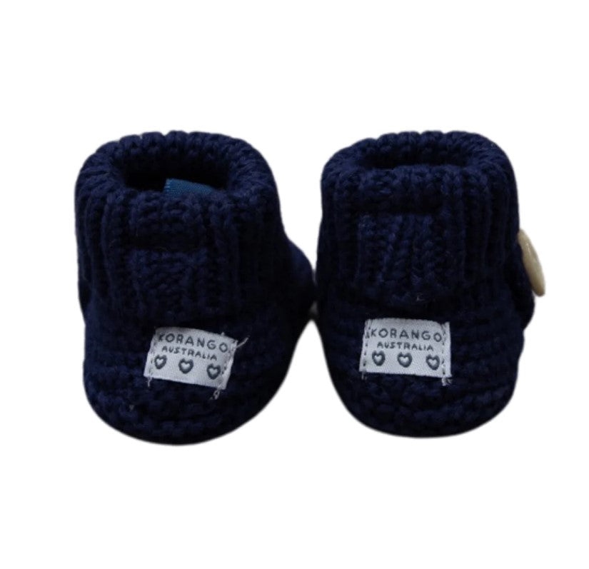 "Korango" - Knitted Button Booties