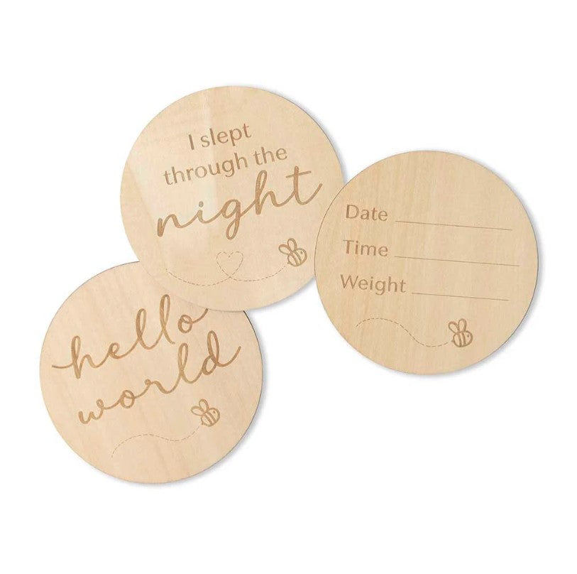 "Snuggle Hunny" - Wooden Milestones - BUSY BEE
