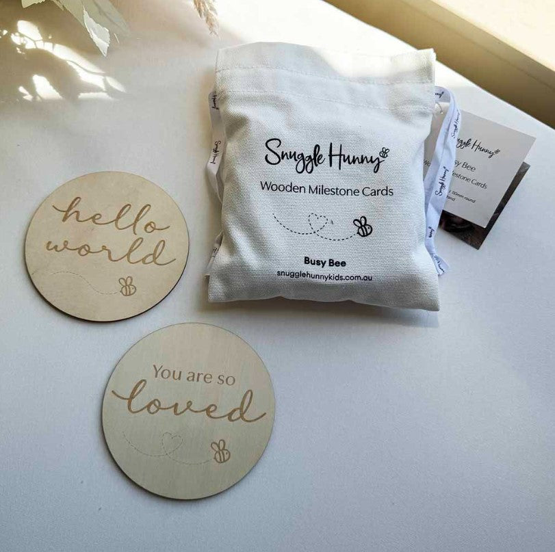 "Snuggle Hunny" - Wooden Milestones - BUSY BEE