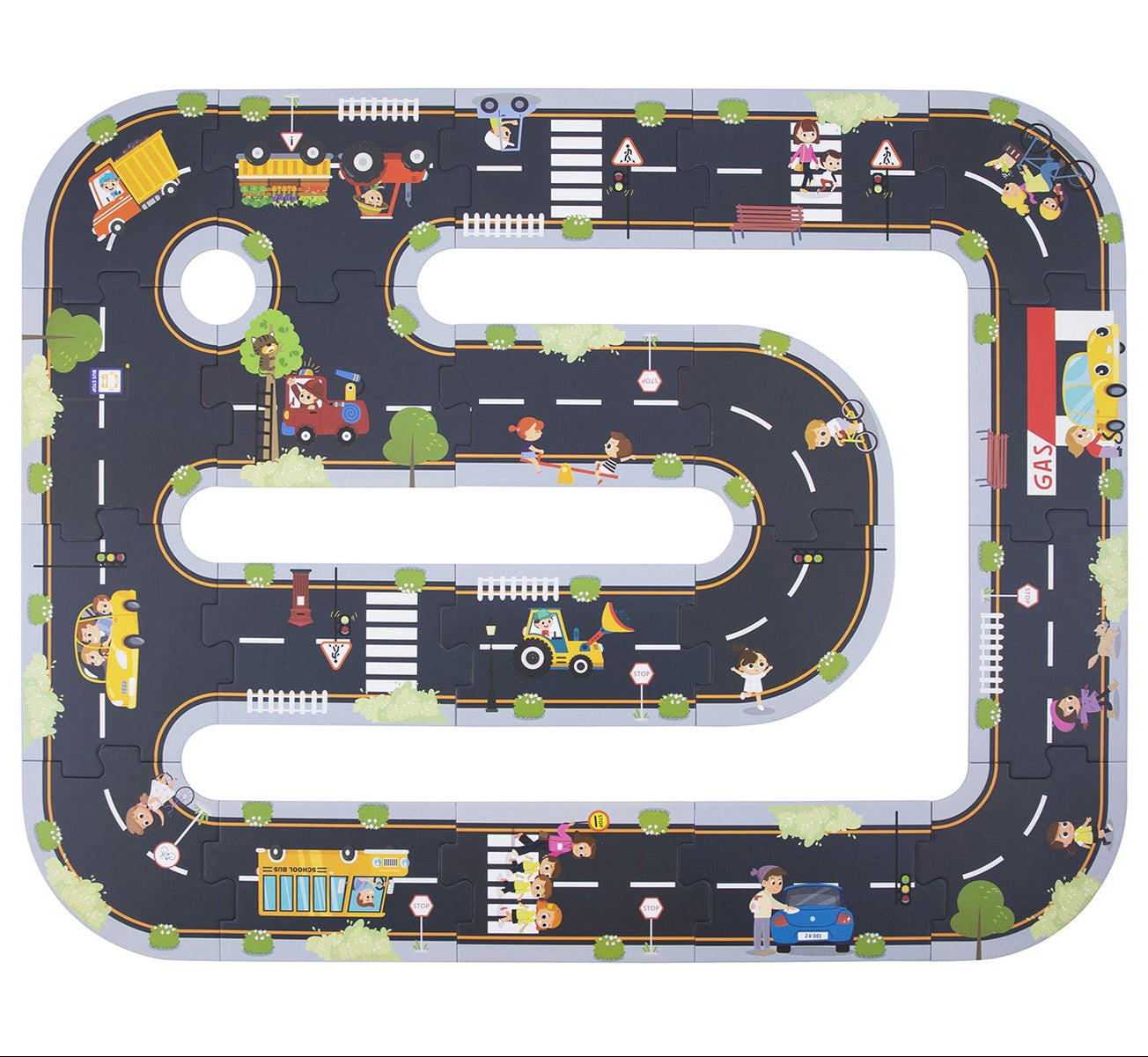 "Tooky Toys" - City Road Puzzle Playmat