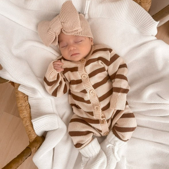 "Blossom & Pear" - Cookie Knit Romper