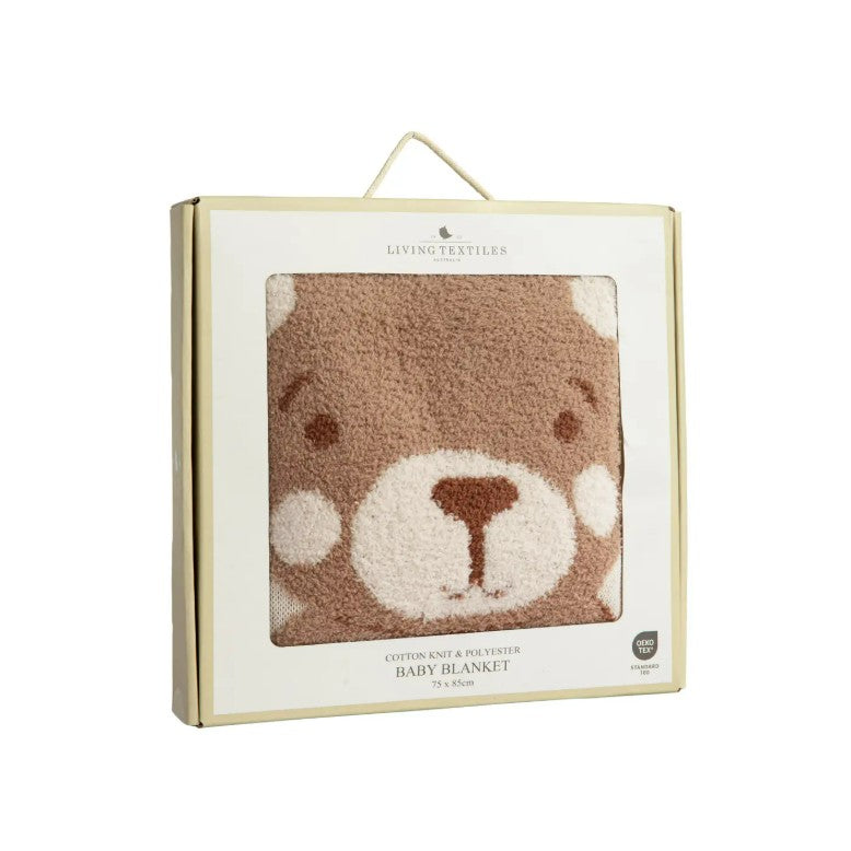 "The Living Textiles Company" - Jacquard Blanket - Cuddly Bear