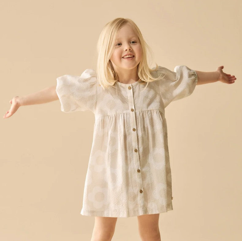 "Wilson & Frenchy" - Daisy Bloom Organic Button Dress