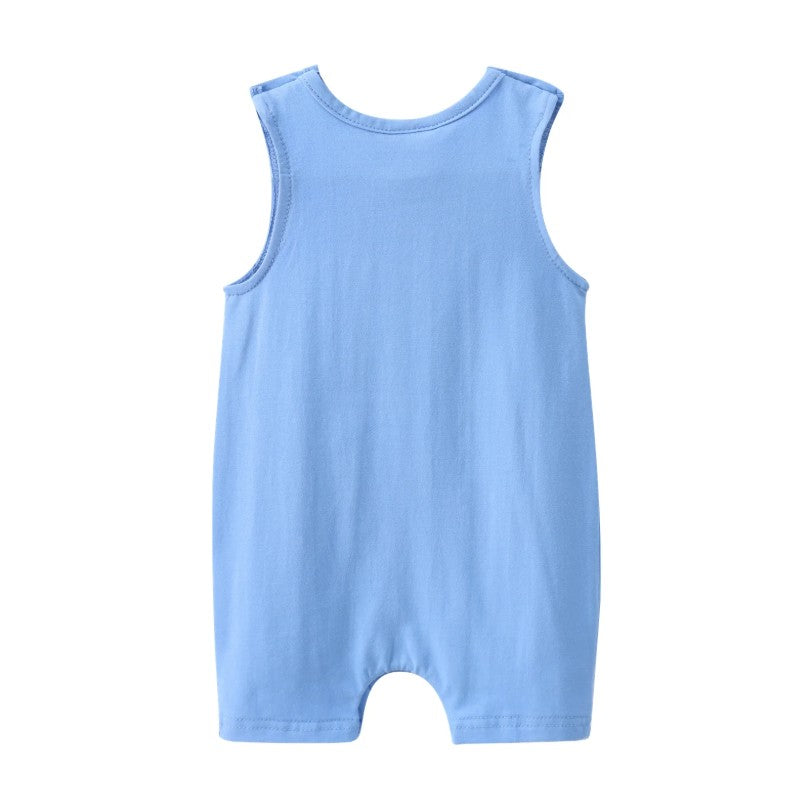 "Cracked Soda" - Darcey Summer Romper - Light Blue
