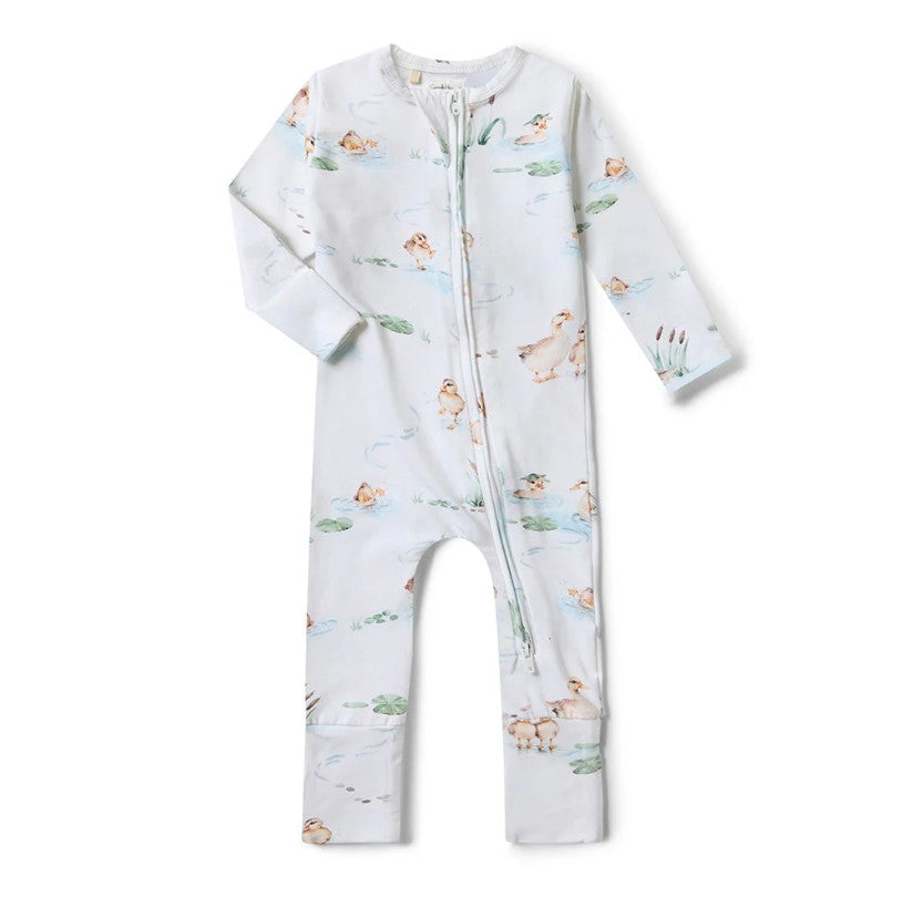 "Snuggle Hunny" - Convertible Snugglesuit - Duck Pond