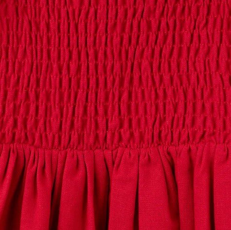 "Christmas" - Designer Kidz Elly Puff Sleeve Dress - Red