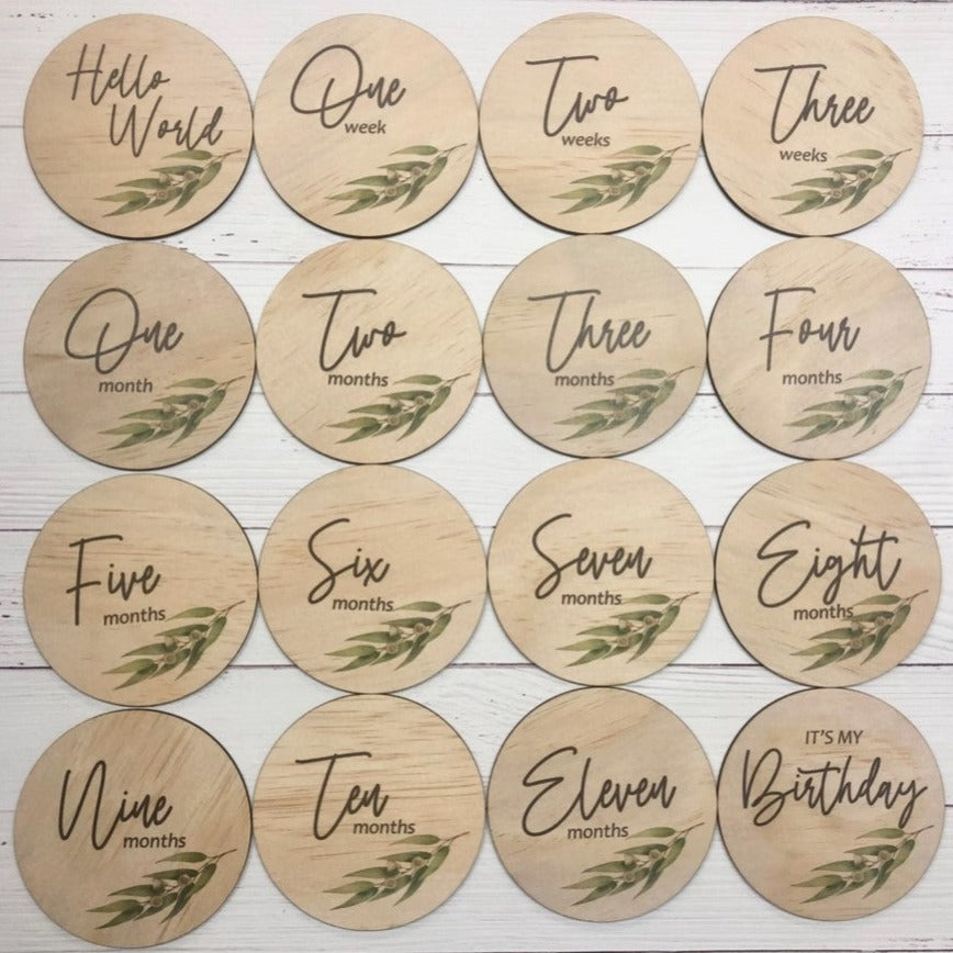"Inspired Wholesale" - Eucalyptus Milestones (16 Piece Set)