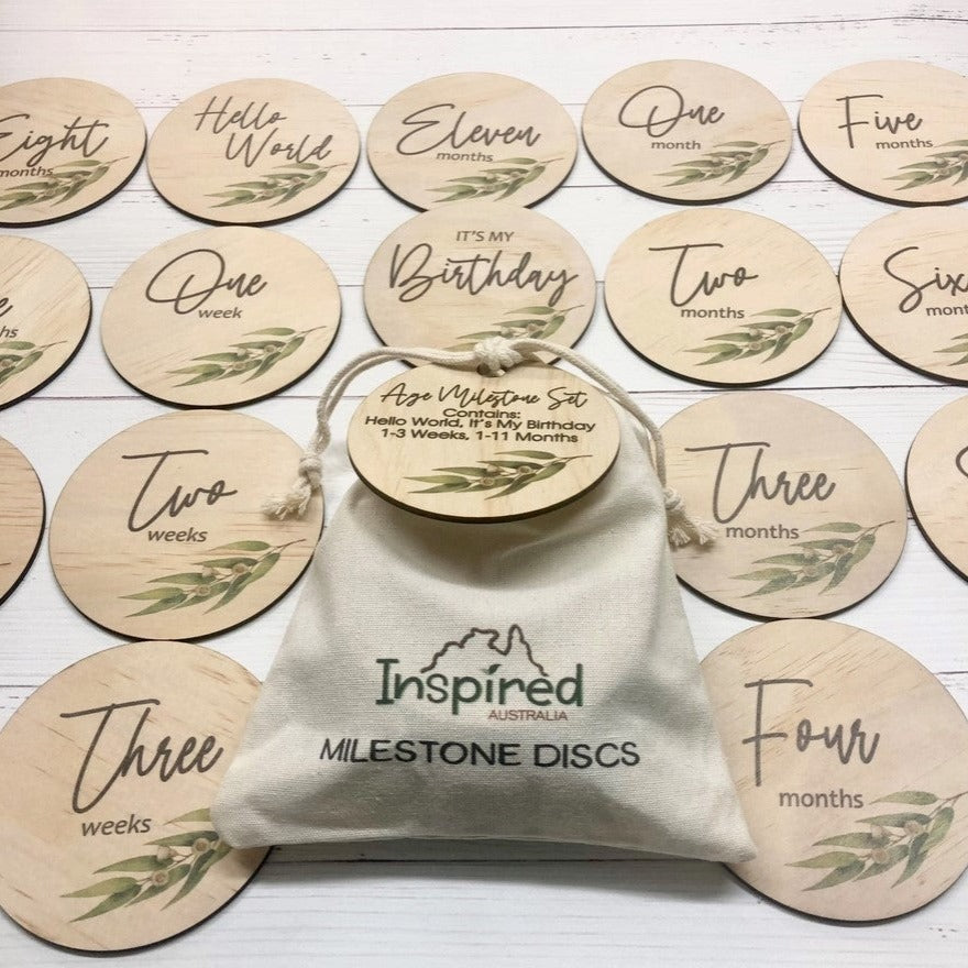 "Inspired Wholesale" - Eucalyptus Milestones (16 Piece Set)