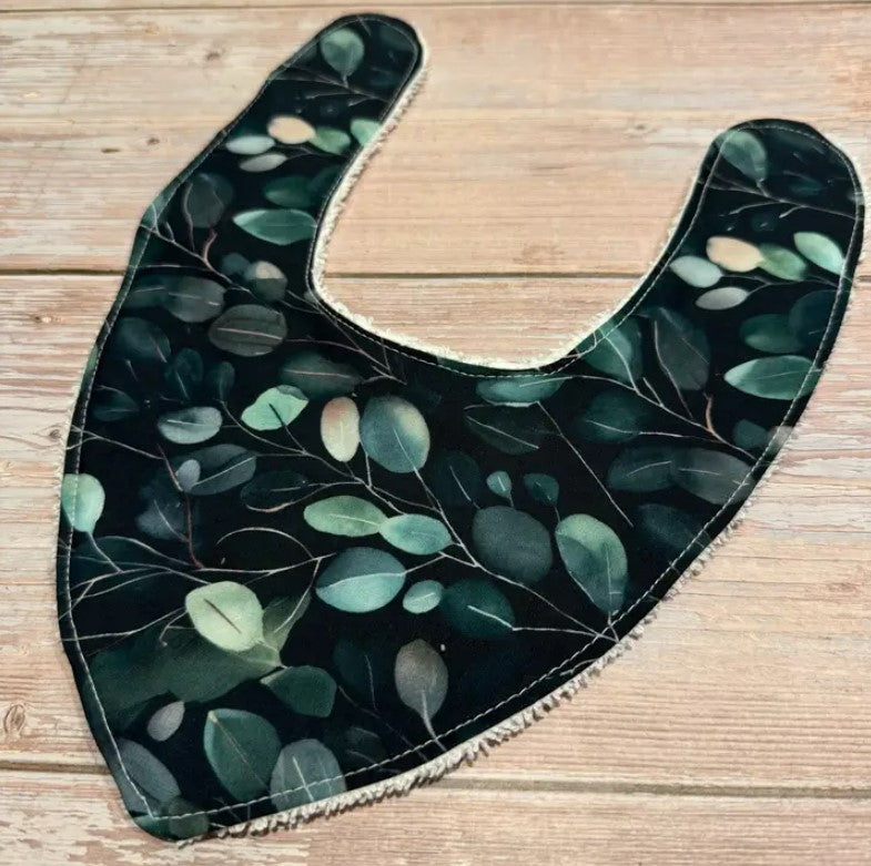 "Finished with a Kiss” - Handmade Baby Bibs