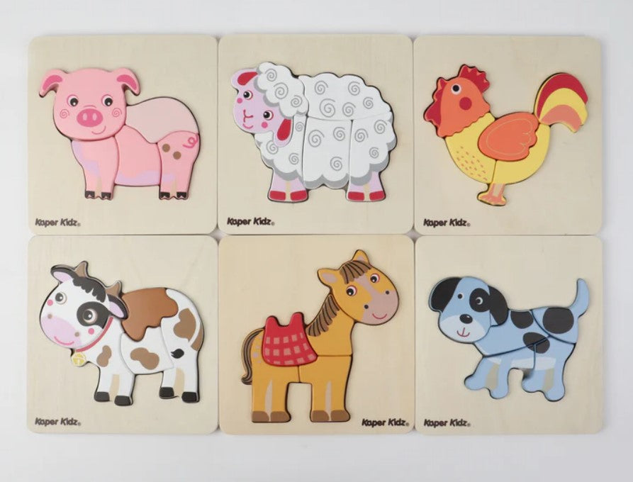 "Kaper Kidz" - Farm Chunky Puzzles (Assorted)