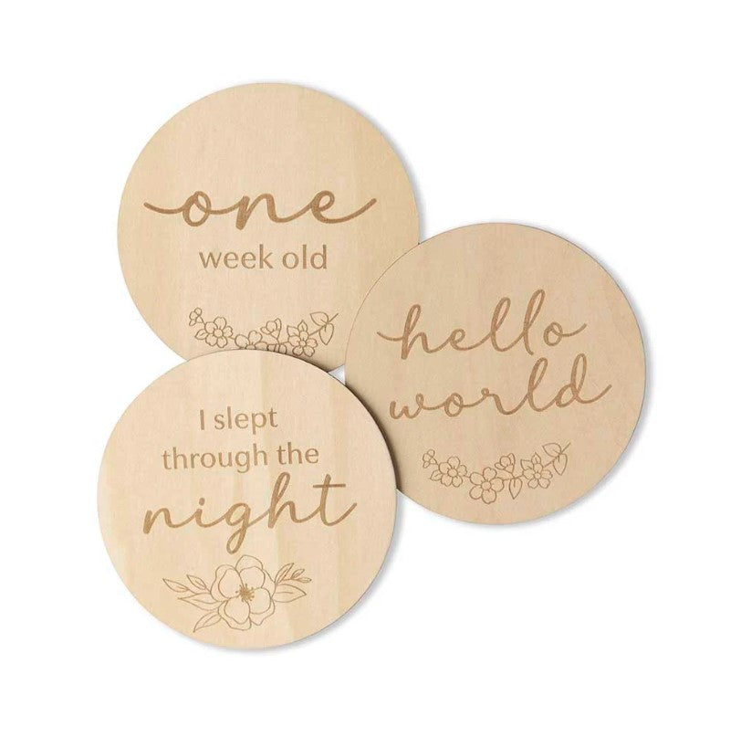 "Snuggle Hunny" - Wooden Milestones - FLORAL