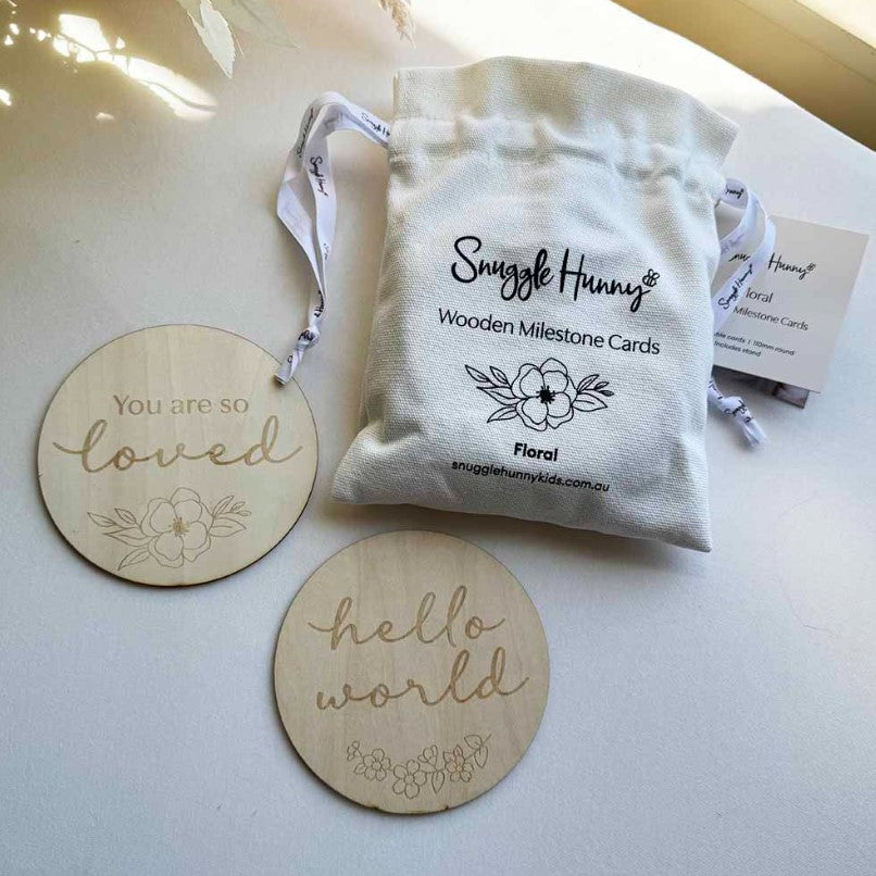 "Snuggle Hunny" - Wooden Milestones - FLORAL