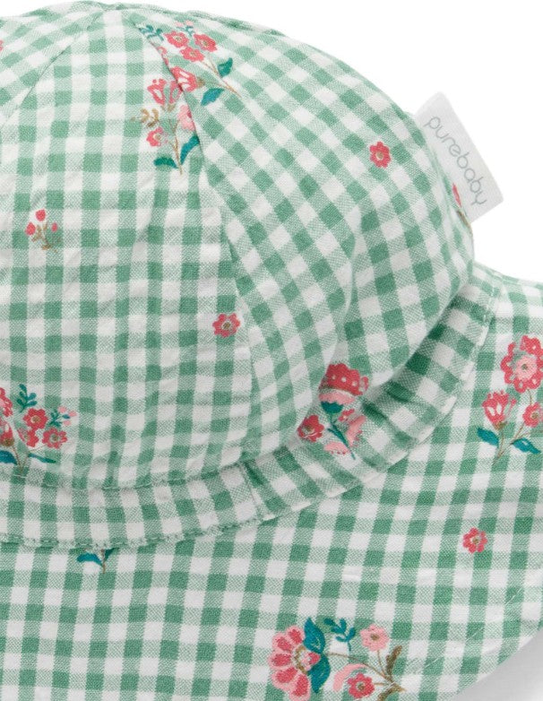 "Purebaby" - Frida Gingham Sunhat