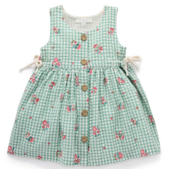 "Purebaby" - Frida Gingham Pinnie