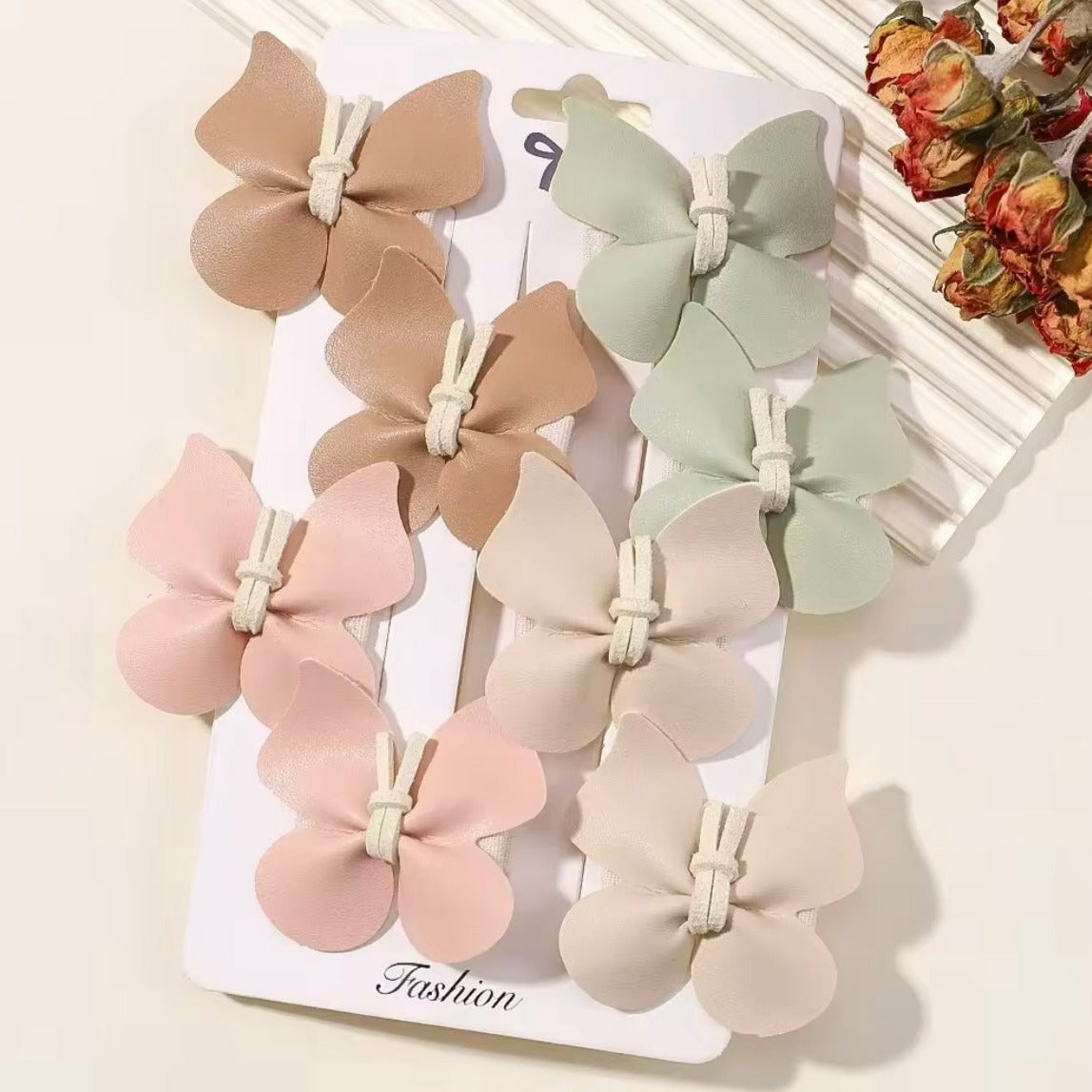 "Little Loves Boutique" - Butterfly Bow Hairclips - 8 Pieces