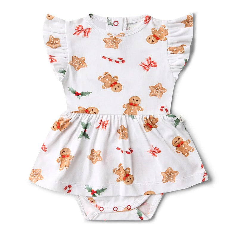 "Christmas" - Snuggle Hunny Dress - Gingerbread