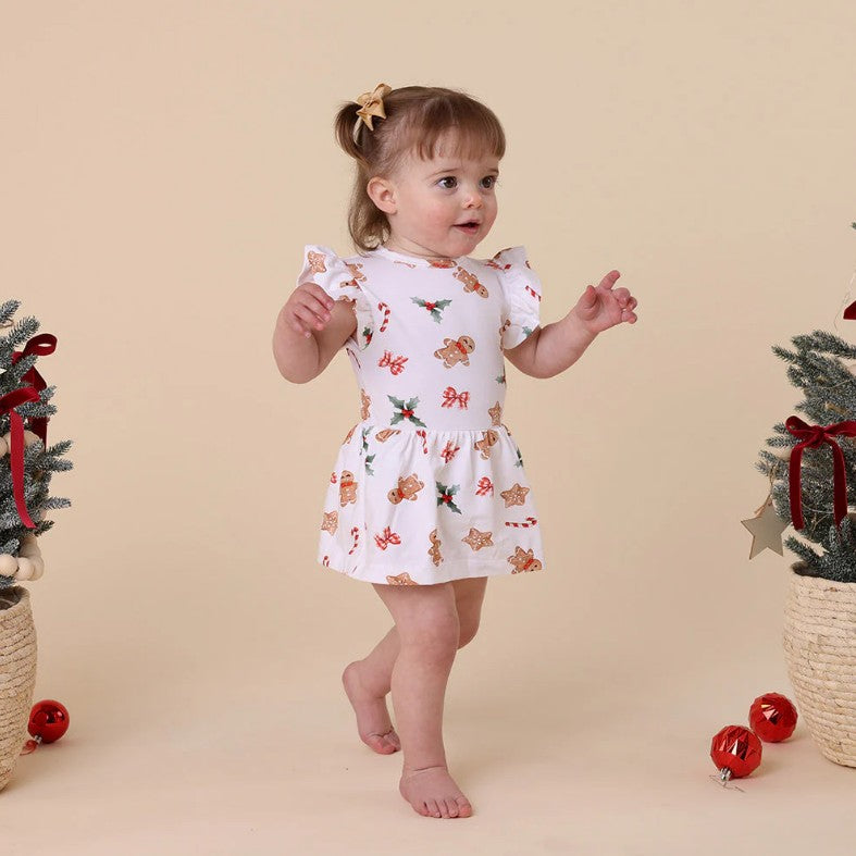 "Christmas" - Snuggle Hunny Dress - Gingerbread