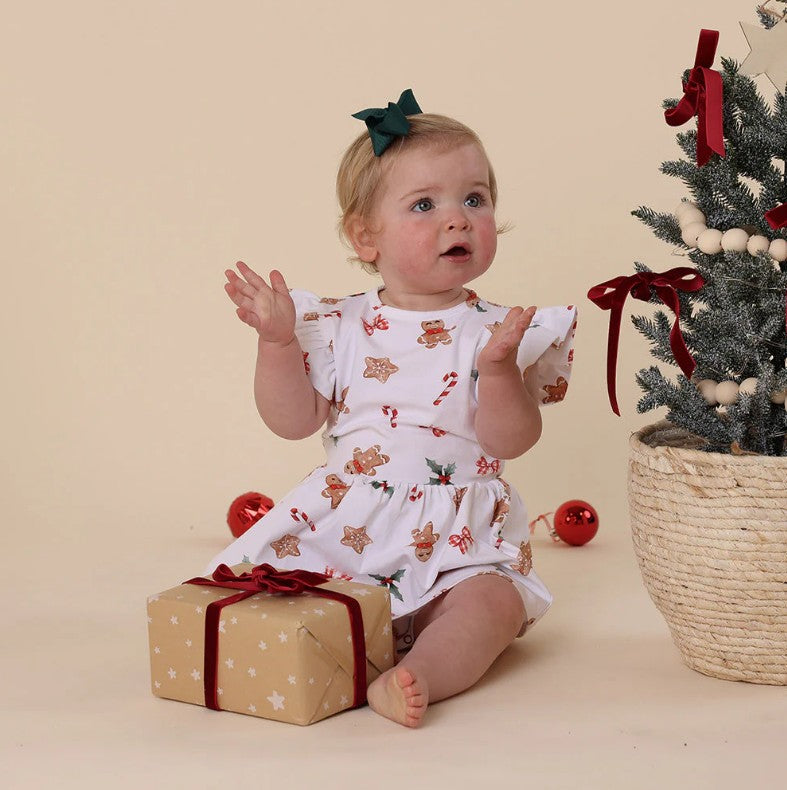 "Christmas" - Snuggle Hunny Dress - Gingerbread