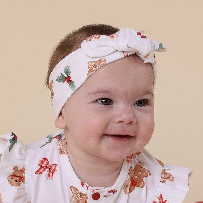 "Christmas" - Snuggle Hunny Top Knot Headband - GIngerbread