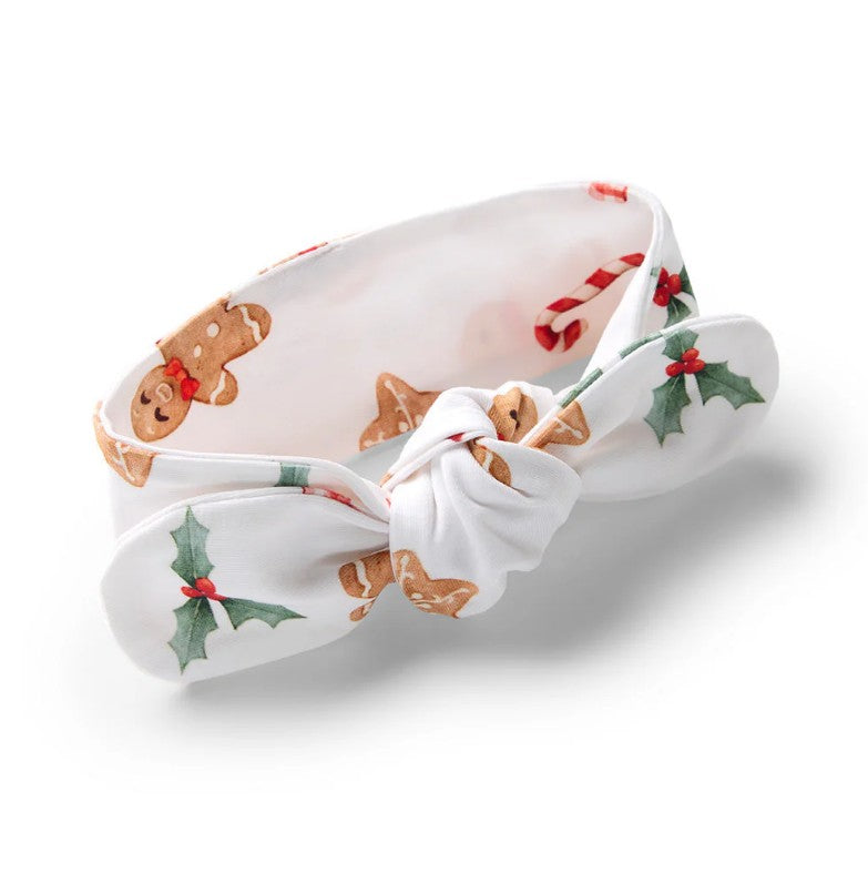 "Christmas" - Snuggle Hunny Top Knot Headband - GIngerbread