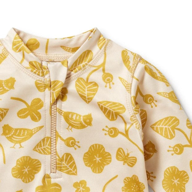 "Wilson & Frenchy" - L/S Swimsuit - Golden Floral