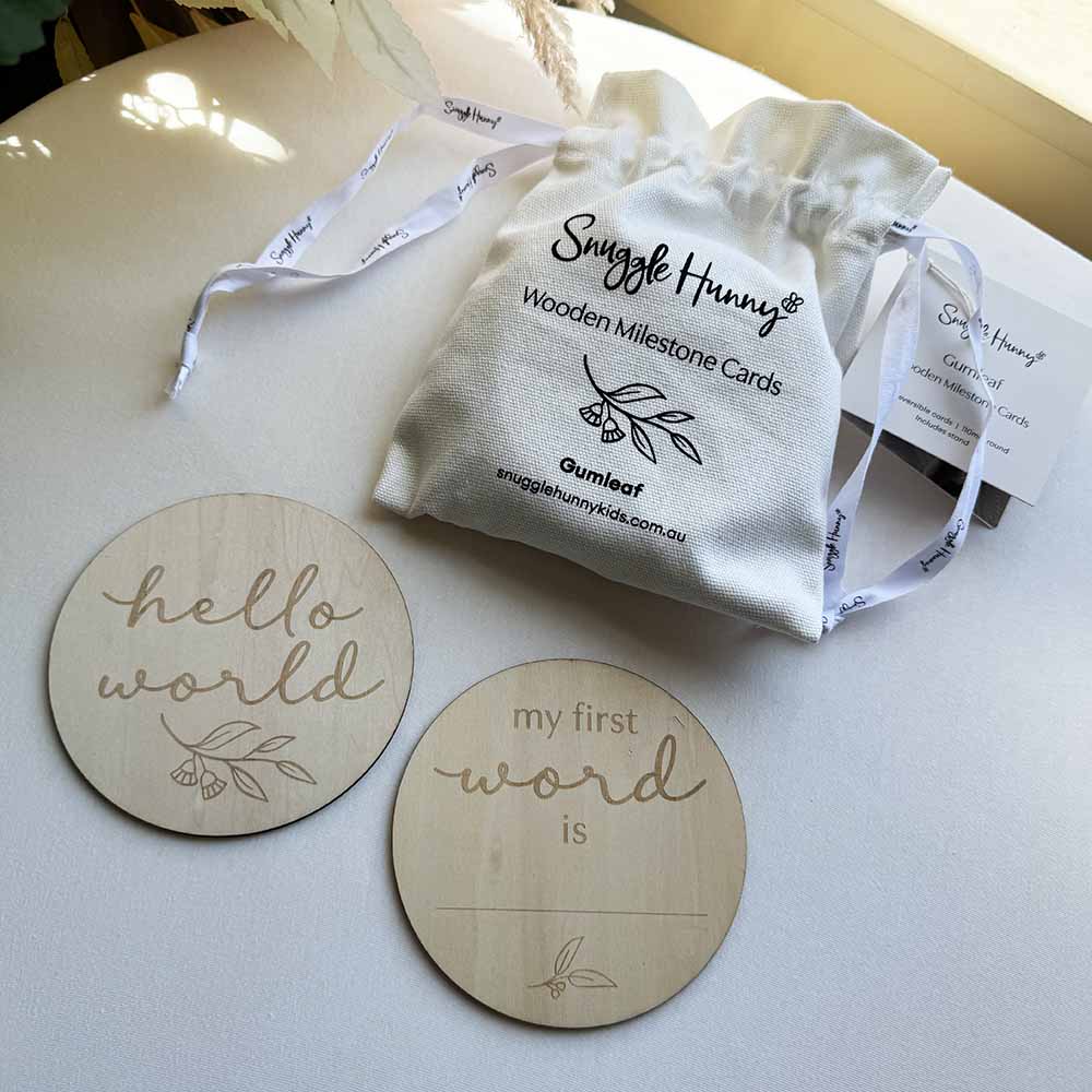 "Snuggle Hunny" - Wooden Milestones - GUMLEAF