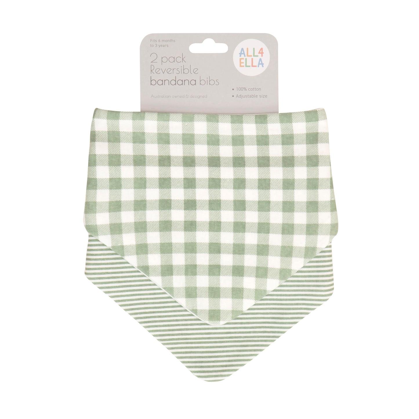 "All4Ella" - Reversible Bandana Bibs