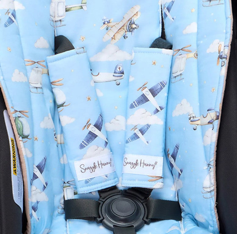 "Snuggle Hunny" - Pram Harness Covers (Reversible)