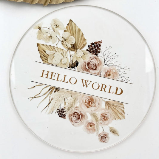"Timber Tinkers" - Hello World (Floral) Announcement Disc