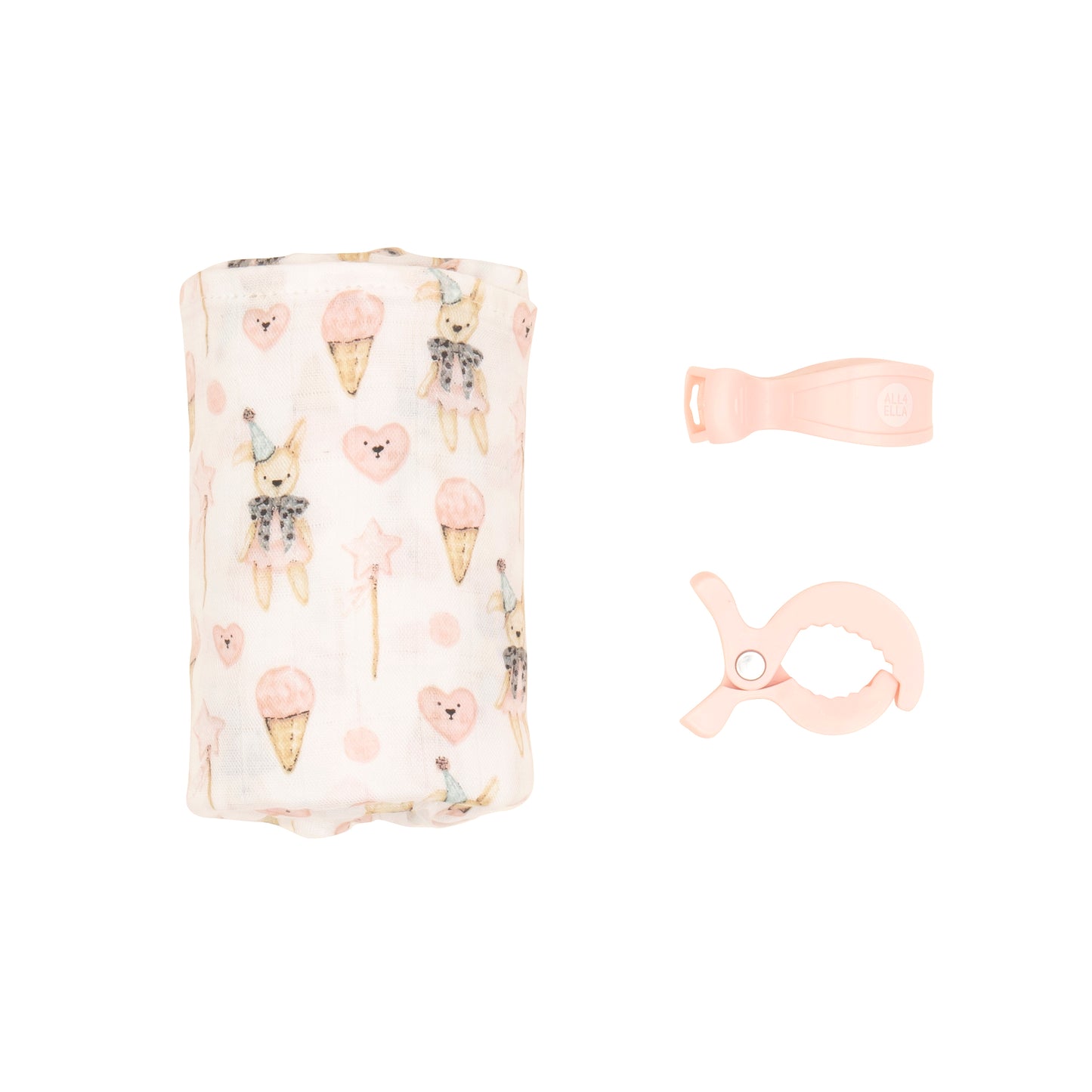 "All4Ella" - Bamboo Wrap & 2 Pram Peg Set