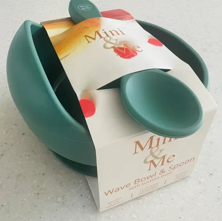 "Mini & Me" - Silicone Wave Bowl & Spoon Set