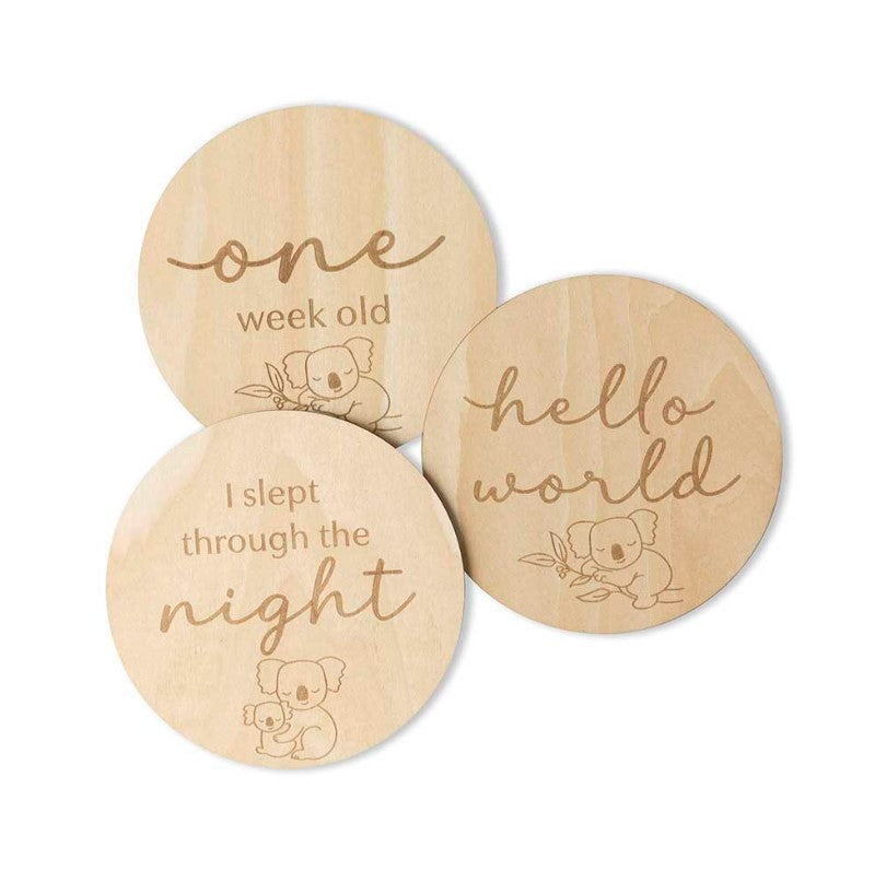 "Snuggle Hunny" - Wooden Milestones - KOALA