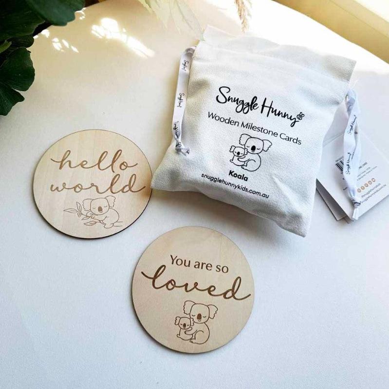 "Snuggle Hunny" - Wooden Milestones - KOALA
